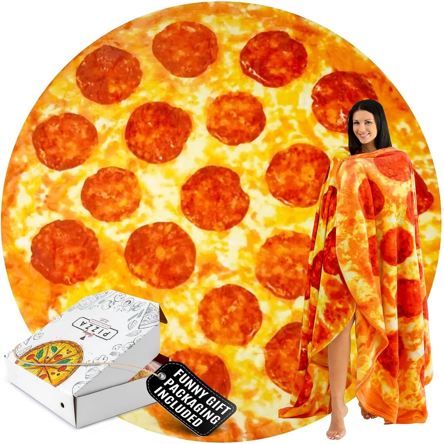 Zulay Kitchen Cozy Throw Blanket for Lounging with Gift Box