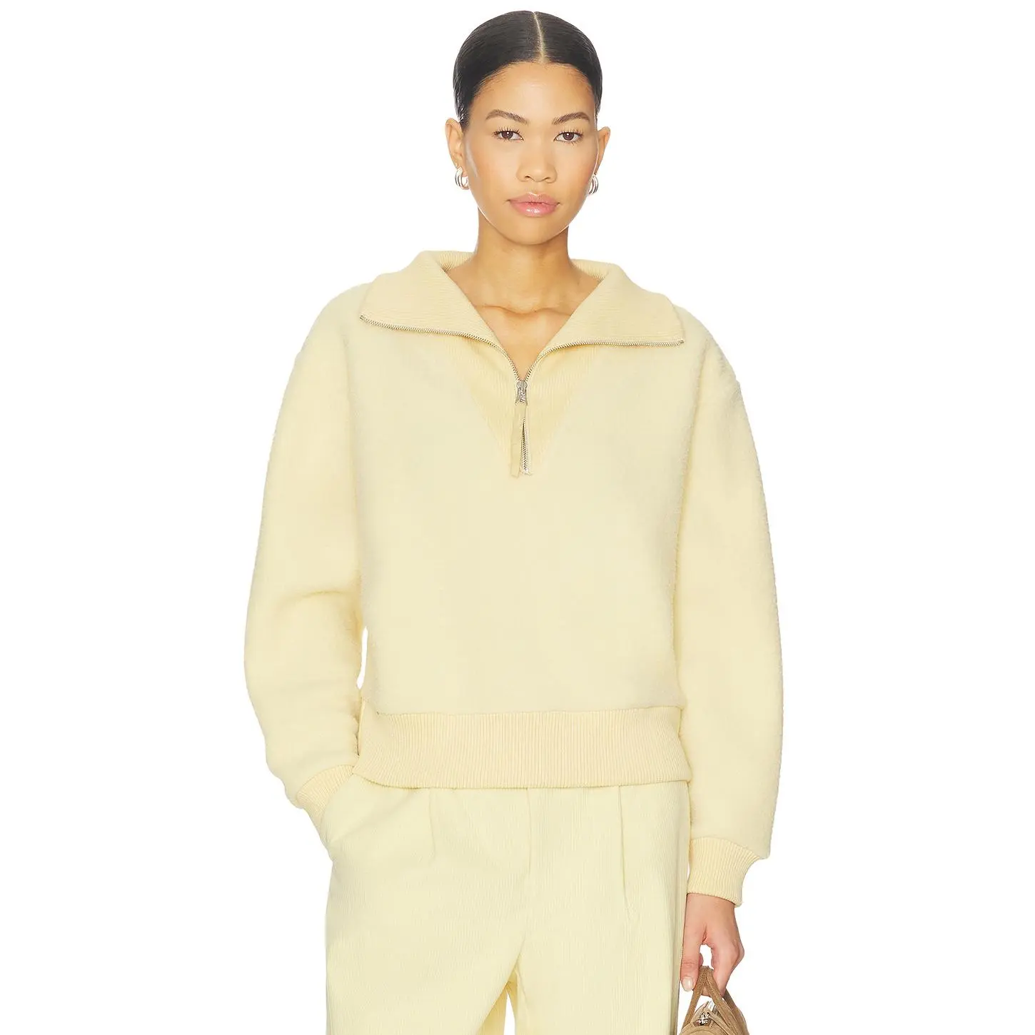 Varley Jaylin Half Zip Fleece in Reed Yellow