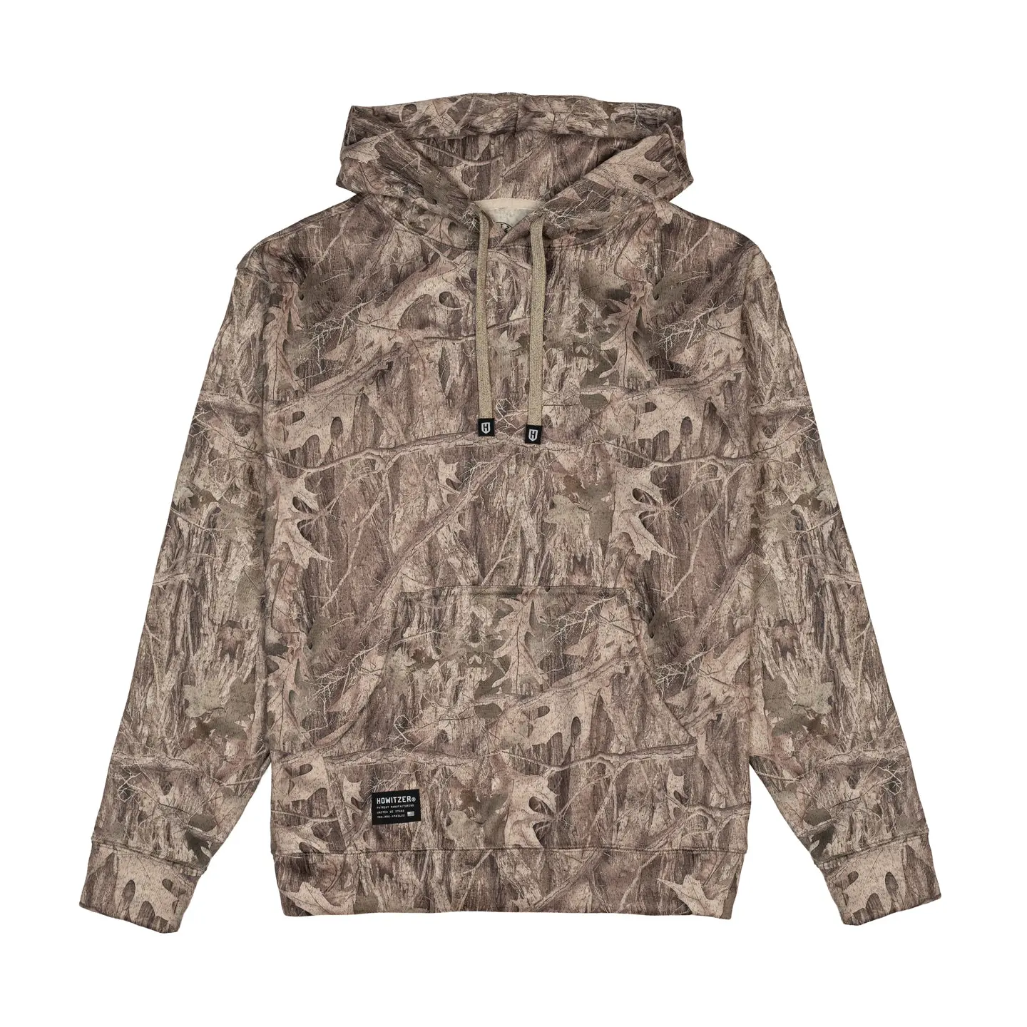 Howitzer Clothing Men's Long Sleeve Cotton Jersey Hoodie - Camo Fabric, Sturdy Hem, 2000s Aesthetic for Live Wear (Note: Item Not Free), Premium Cotton, Tag-Free Neck, Branded Quality, Pull On