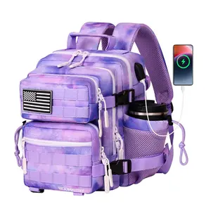 15L Mini Tactical Backpack Small Tactical Backpack for Women, Military Backpack for Gym, Hiking, Daily (Purple Nebula-15L)