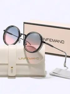 Vintage Round Frame Glasses, Trendy Casual Glasses for Women, Fashion Accessories for Everyday Use and Outdoor Activities, Fashionable Frames Sunglasses, Lightweight Durable Sunglasses