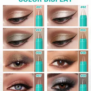 8Pcs Cream Eyeshadow Stick Set, Matte & Shimmer Neutral Eye Shadow Sticks, Waterproof Long-Lasting Crayon Pen w Blendable Eye Makeup for Women