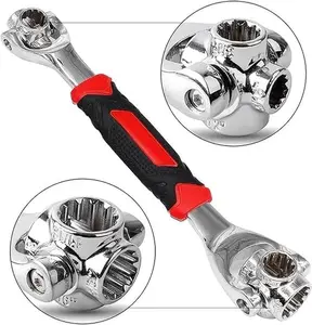 Universal wrench 52-piece socket wrench tool, suitable for maintenance and repair purposes, multifunctional 360-degree rotating type.