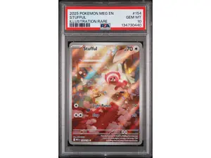 2025 Pokemon Mega Evolution Illustration Rare Stufful #154 PSA 10