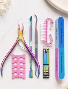 Colorful Titanium Nail Care Set – 7 Pieces