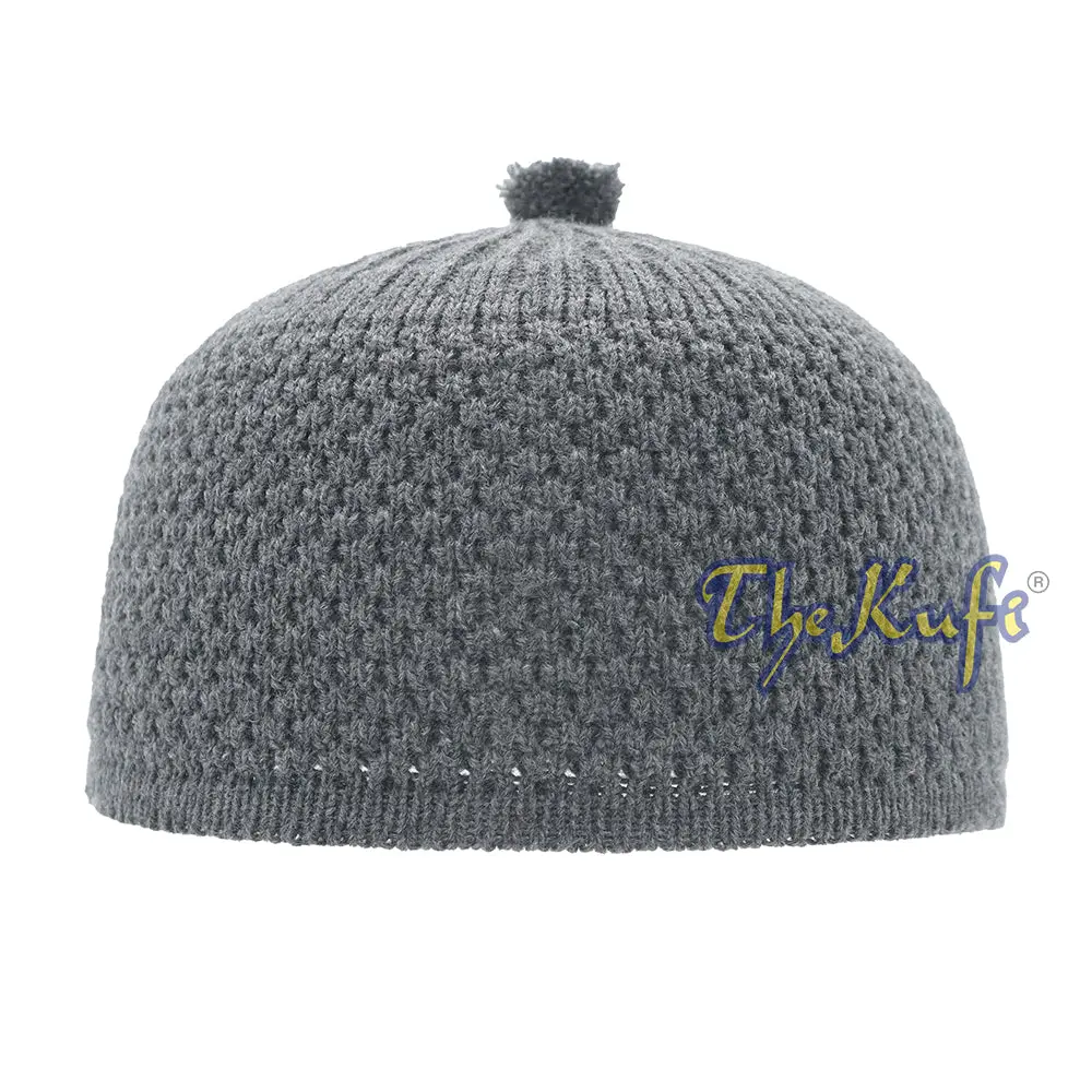 Dark Gray Turkish-Style Warm Stretchy Beanie Cap One-Size