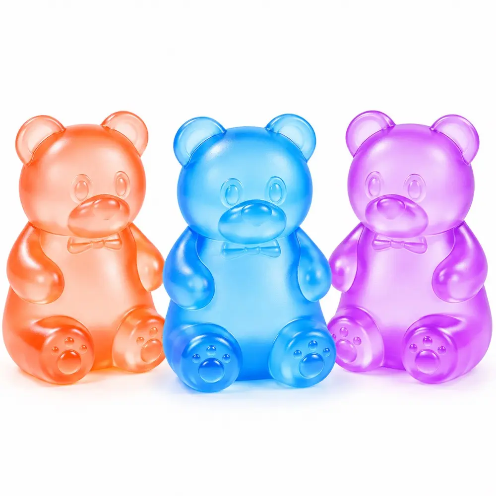 Bear Squishy Toy, Cute Soft Squeeze Stress Relief Fidget Toy, Squishy for Desk, Home & On the Go moldable