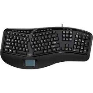 Tru-Form Ergonomic Usb Touchpad Keyboard, With Split Key Zones And Gentl