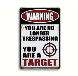 Funny 'No Trespassing' Wooden Sign 8" x 12" - Perfect for Man Cave, Garage, or Bar Decor | Retro Indoor/Outdoor Warning Plaque