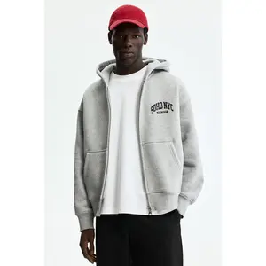 H&M Oversized Fit Printed zip-through hoodie