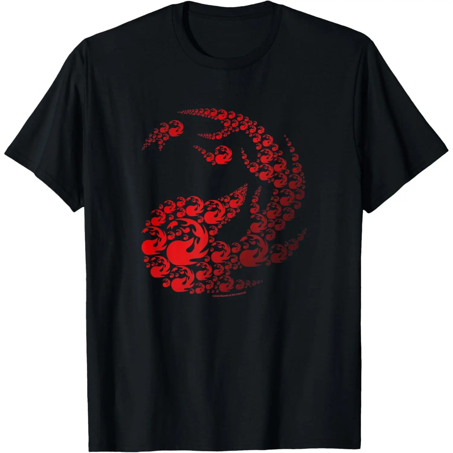 Men's Magic The Gathering Red Mana Symbol Graphic T-Shirt - Premium Soft Cotton Fabric, Regular Fit, Casual Fashion Round Neck Short-Sleeve Menswear Top, Moisture Absorb, Crew Neck, Short Sleeves, Casual Comfy Streetwear, Machine Washable, Natural, Shorts