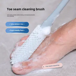 Foot Scrubber Toe Gap Soft Gel Cleaner - Exfoliating Brush for Manicure, Nail Care, and Nail Art - Soft Bristles, Cleansing Formula Pack