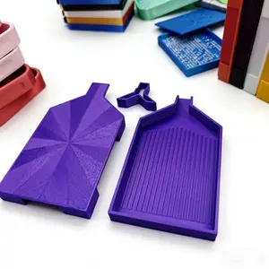 Diy Diamond Art Tray Silky Diamond Painting Tray with Lid Prismatic Shine Lid for Crafting Accessories