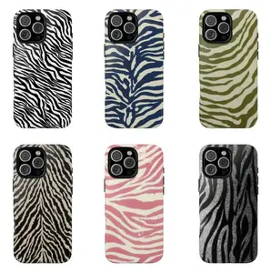 Zebra Print Phone Case Set, Trendy Gifts Vibes Modern Safari iphone 11 to 17