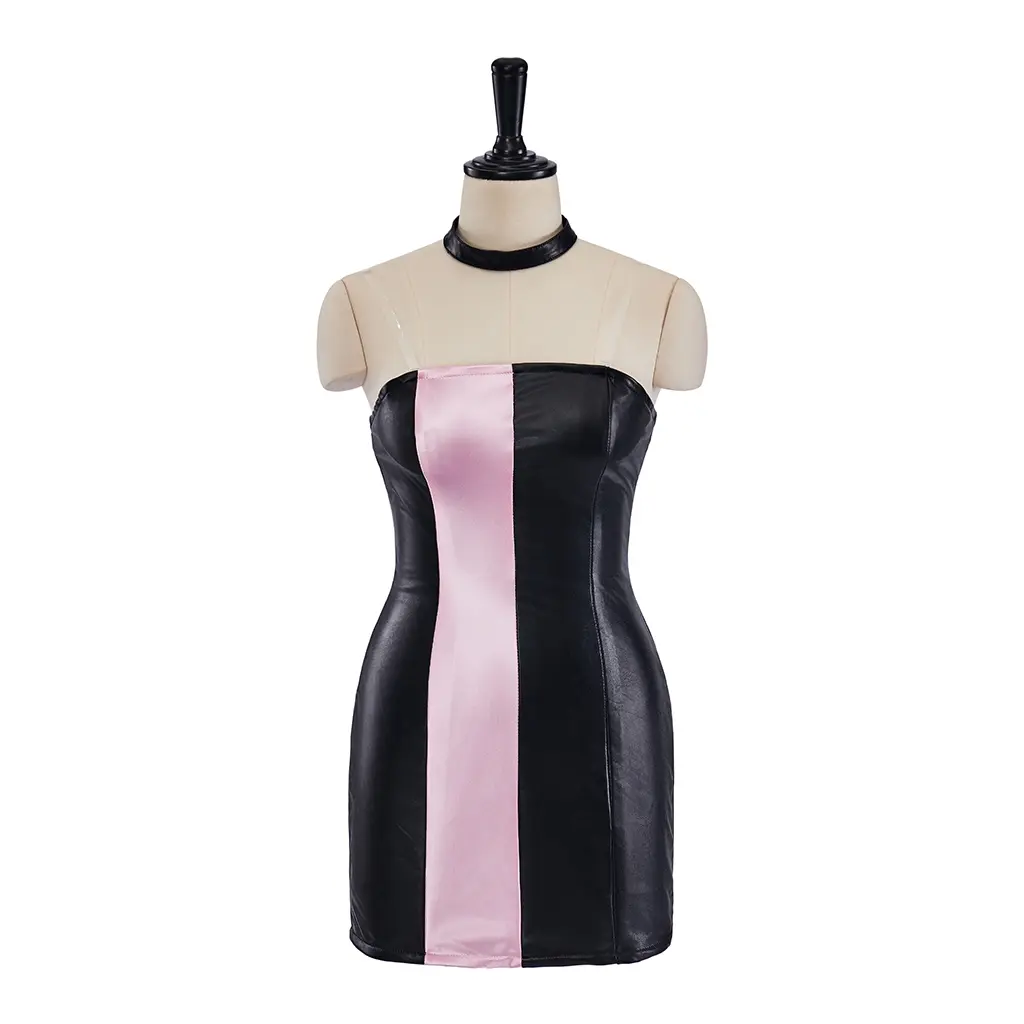 open lace back dress Pink / US 2