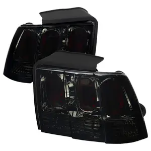 1999-2004 Ford Mustang Tail Lights (Matte Black Housing/Clear Lens)