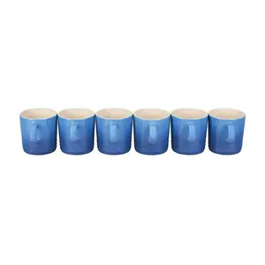 Le Creuset 12oz London Mugs Set of 6 | Marseille Blue