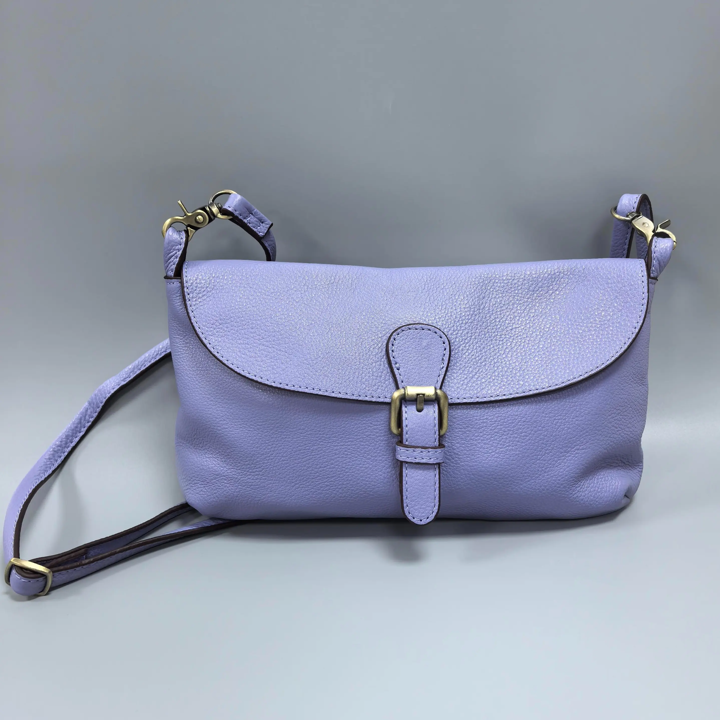 [Summer Picks] Kystra Vintage Soft-Grain Cowhide Crossbody Bag — Genuine Full-Grain Leather, Lambskin-Like Softness & Copper-Tone Hardware