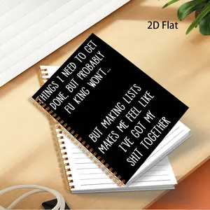 Bohemian Style Paper Spiral Notebook for Self-Deprecating Humor, Perfect Gift for Friends and Colleagues, Ideal for Daily Work Journals