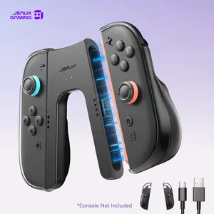 JSAUX Grips for Nintendo Switch 2 Joy-Con, Ergonomic Grips for Joycon 2, Anti-slip Handle Hand Grip for NS2 Joy Con Controller Accessories (2-Pack, Black)