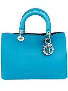 Pre-owned DIOR leather Tote Bags DIORISSIMO TOTE SHOULDER BAG BRIGHT BLUE