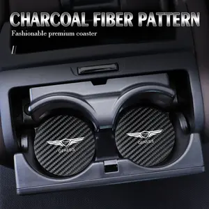 2Pcs Car coaster water anti slip pad silicone waterproof interior accessories For Genesis G70 G80 G90 GV80 GV70 GV60 GV90 Neolun