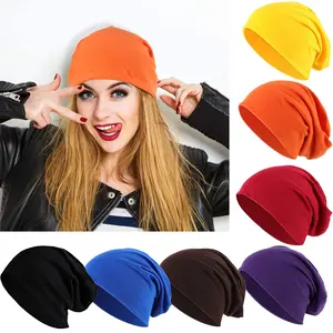 Summer Cotton Slouchy Beanie Hip-Hop Soft Running Dwarf Hats Confinement Chemo Caps for Women Men Ski Baggy Beanies Skullies