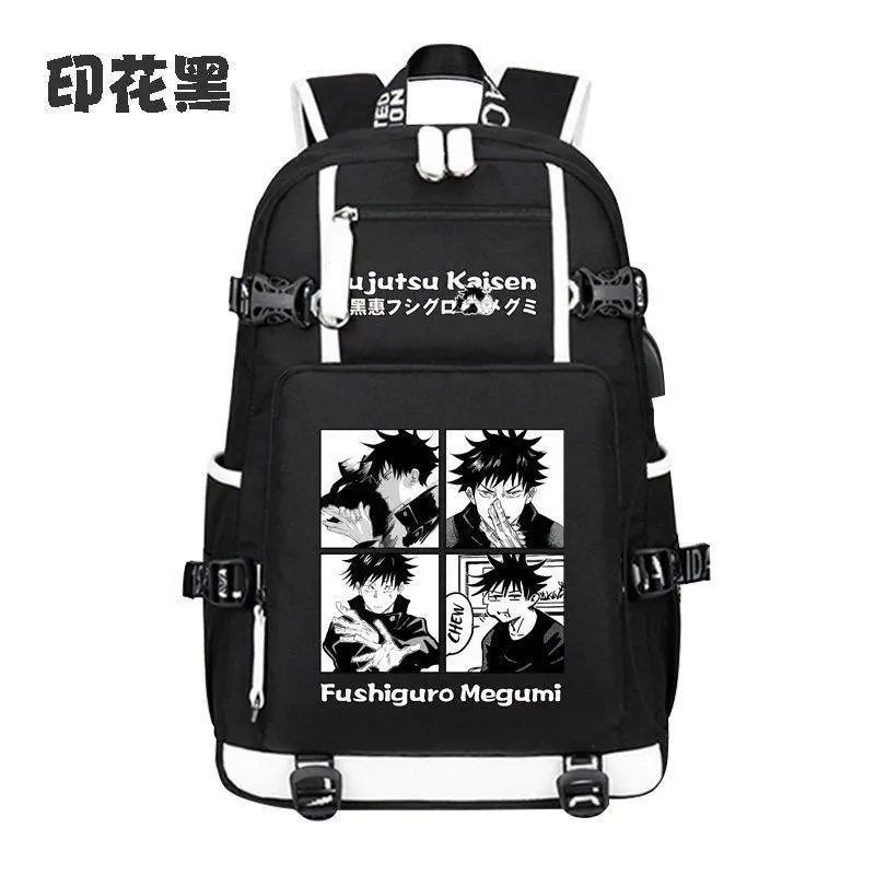 Jujutsu Kaisen Satoru Gojo Character Art Large-Capacity Backpack, Casual Back-to-School Bag for Junior High Boys
