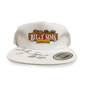 Autographed Billy Sims White Hat
