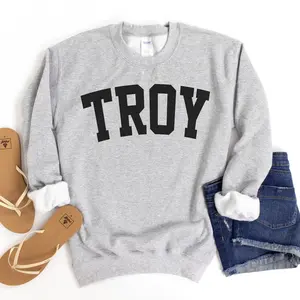 Troy Sweatshirt, Collegiate Text, Michigan Sweatshirt, Troy MI Crewneck Sweater