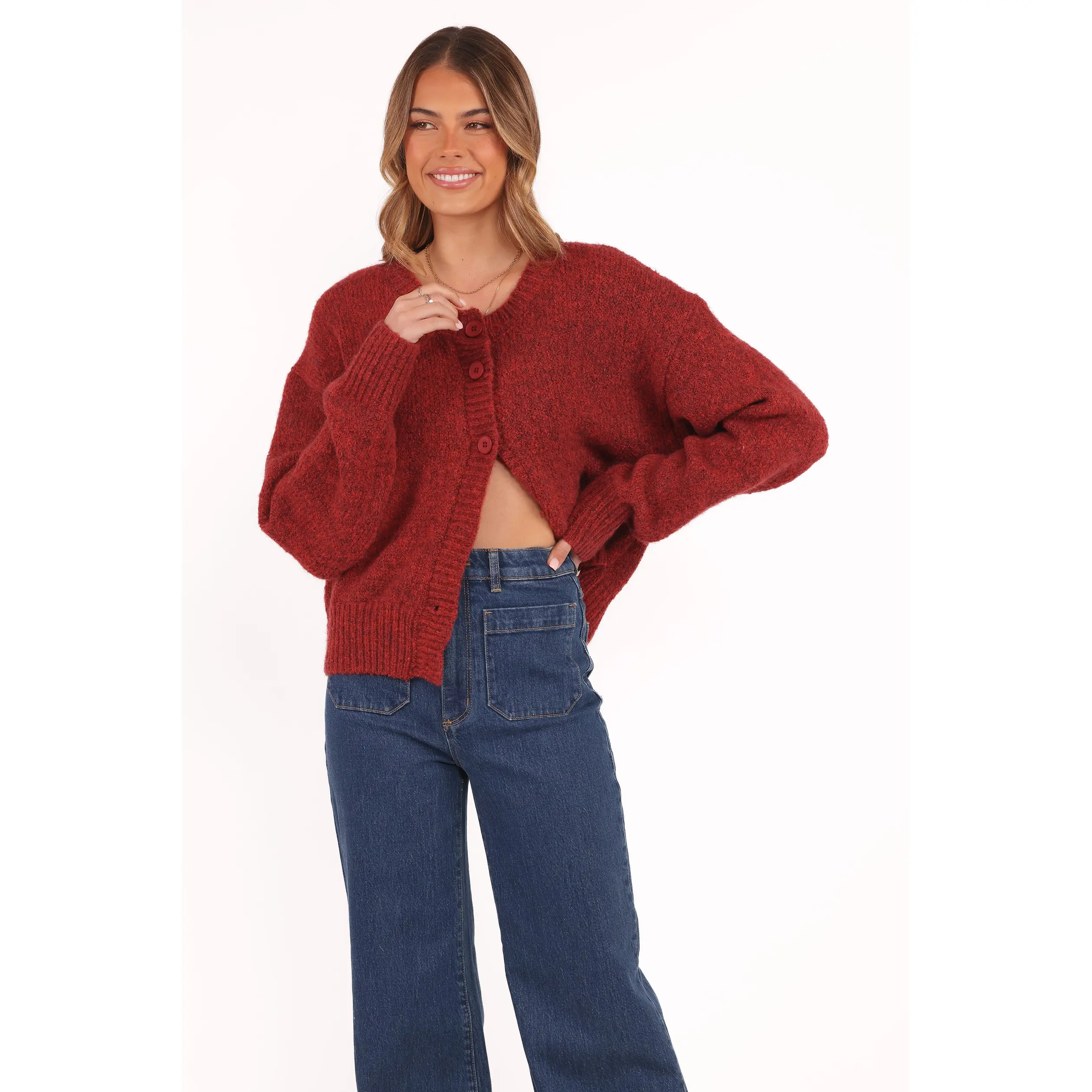 Lucah Cardigan - Dark Red