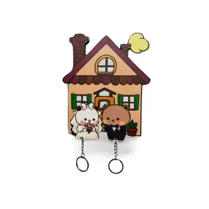 Bubu&Dudu Cute Keyhanger,Keychain,Key Holder,Home,Couple,New Married,Aesthetic Couple Keychain Hanger for New Home Gift,Anniversary