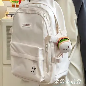2026 Japanese retro minimalist solid color high-appearance versatile casual backpack for school and travel