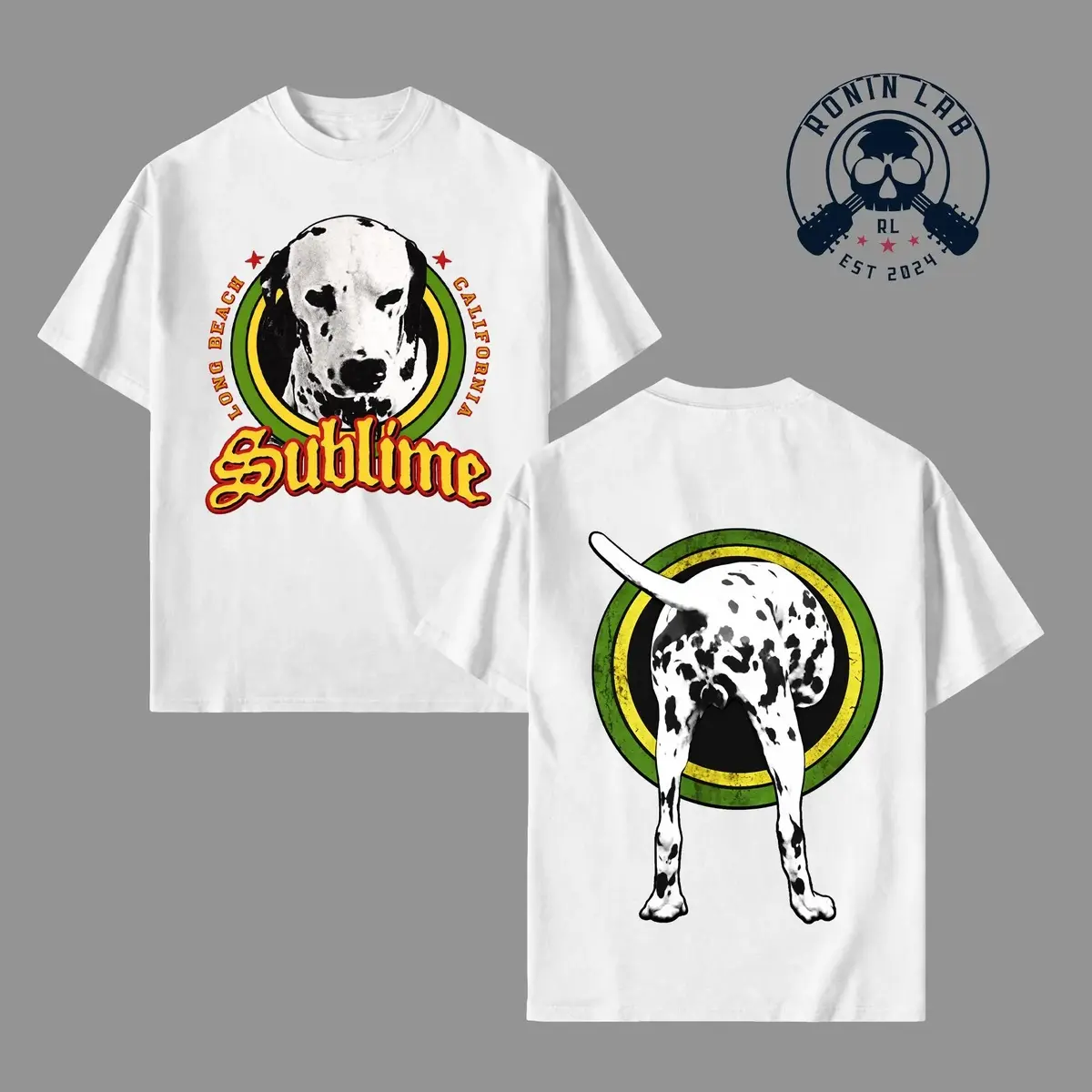 2026 New Streetwear AestheticSublime Dog Logo Graphic T-Shirt, Oversized Cotton Tee, Reggae Ska Punk Shirt,Sublime Dalmatian Dog Graphic Tee, Long Beach California Reggae Style Shirt, Vintage Graphic Tee deo merch graphic tees Y2K Graphic