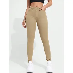 Women’s high-waisted, stretchy, hip-lifting skinny jeans—casual, fashionable, and sexy—suitable for everyday wear; slim-fit, pear-shaped cut GARMENTARY