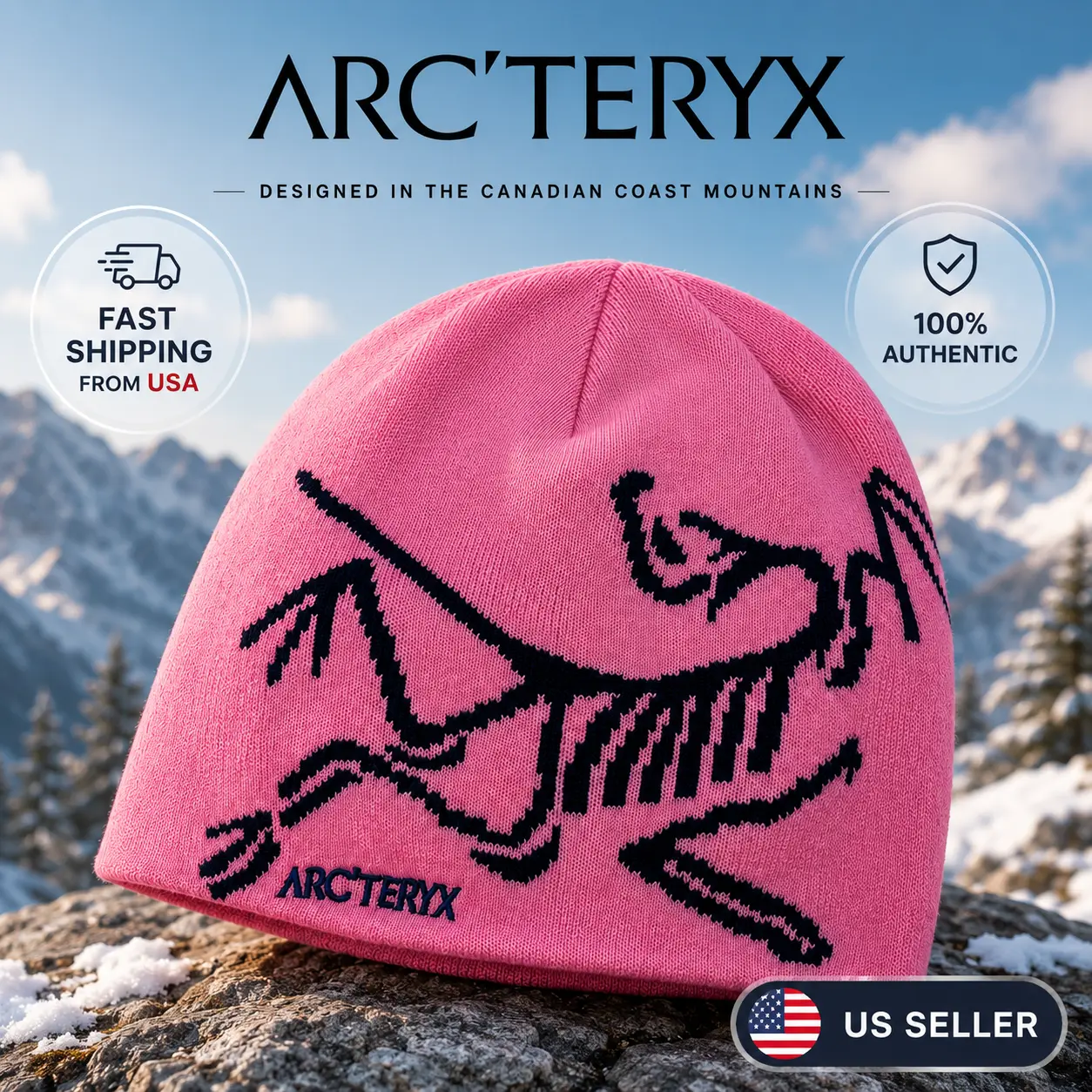 Arc'teryx Y2K Wool Knit Beanie – Soft, Breathable Winter Hat for Skiing, Hiking & Outdoor Adventures