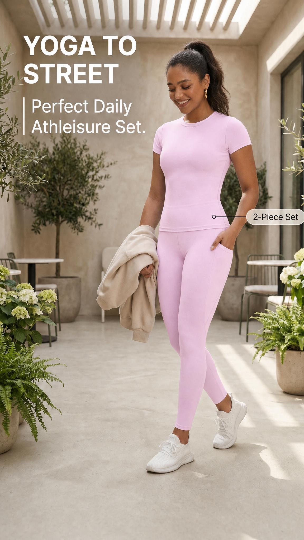 2-Piece Solid-Color Athletic T-Shirt Set Women's Sportswear Set, Slim-Fit RoundNeck Short Sleeves & High-Waisted YogaPants, Ideal for Gym Running OutdoorActivities, Stretchy Suit Set, Fitness Outfits,Workout Running Outfits-8627 Sporty Crew Neck Sweat Su 2-Piece Solid-Color Athletic T-Shirt Set Women's Sportswear Set, Slim-Fit RoundNeck Short Sleeves & High-Waisted YogaPants, Ideal for Gym Running OutdoorActivities, Stretchy Suit Set, Fitness Outfits,Workout Running Outfits-8627 Sporty Crew Neck Sweat Su