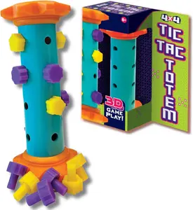 Tic Tac Totem 4x4 3D Game Play Portable Travel Strategy Game for All Ages 6+ Enhances Cognitive Abilities & Focus