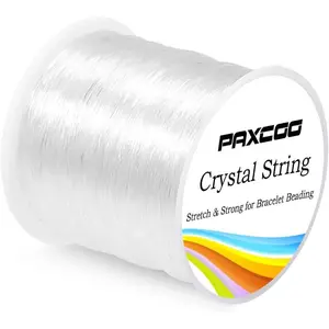 0.8mm Elastic String, Stretchy Bracelet String Crystal String Bead Cord for Bracelet, Beading and Jewelry Making (120 m)