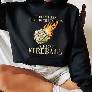 I Cast Fireball Shirt, D&D Dragon Dungeon Master Unisex Tee Shirt, Wizard Joke Retro Funny Shirt, Sweatshirt Hoodie, Gift for DM Game Master