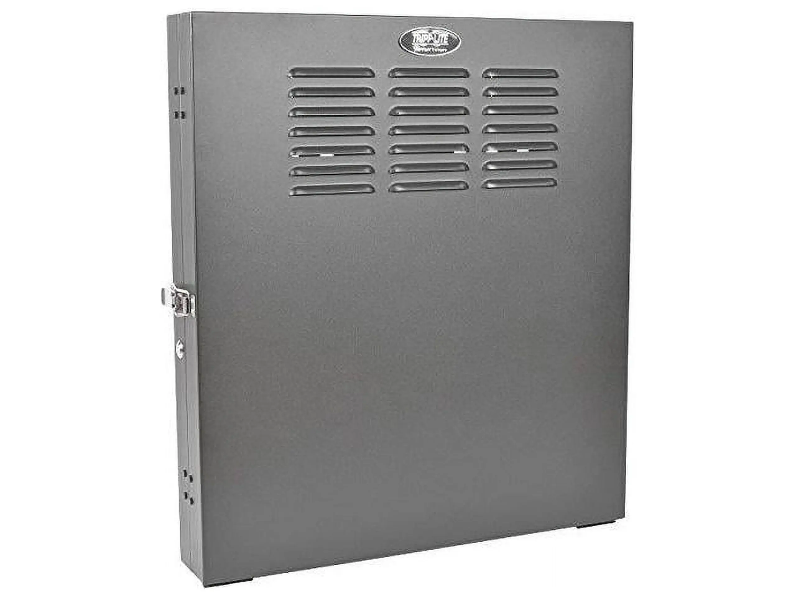 Tripp Lite SRWF2U 2U Height Locking Steel Cabinet - 28.8 x 25.6 x 4.5 in, 33.51 lbs, Low Profile Vertical Mount, Key Lock, Vent, for Computer & Peripherals (Indoor Furniture Cupboard)