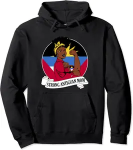 Strong Antiguan Mom Mothers Day Antigua Barbuda Mother Pullover Hoodie - Margaritahe Shop 81B0CXF3V58Y