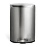 Nine Stars 13-Gallon Step-on Stainless Steel Tr ash Can