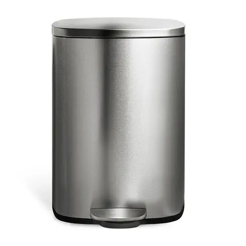 Nine Stars 13-Gallon Step-on Stainless Steel Tr ash Can