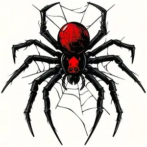 2 count Black Spider Vinyl  -  Stickers for , , Notebooks, Easy to Apply, Durable Adhesive, One-Time Use  Decor