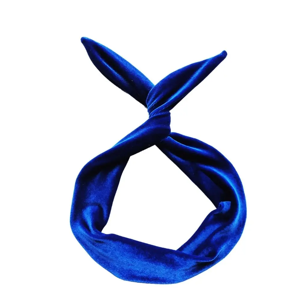 Blue Velvet Wire Headband