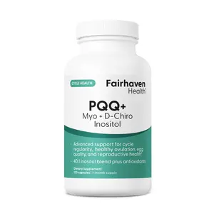 Fairhaven Health PQQ+ Myo + D-Chiro Inositol for Cycle Regularity & Reproductive Health - Advanced Support for PCOS with Antioxidants & Insulin Sensitivity - Vegetarian, Gluten-Free Supplement