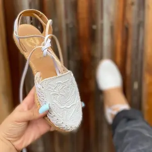 Women's Printed Rose “MEX” Wrap Around Heel Huarache