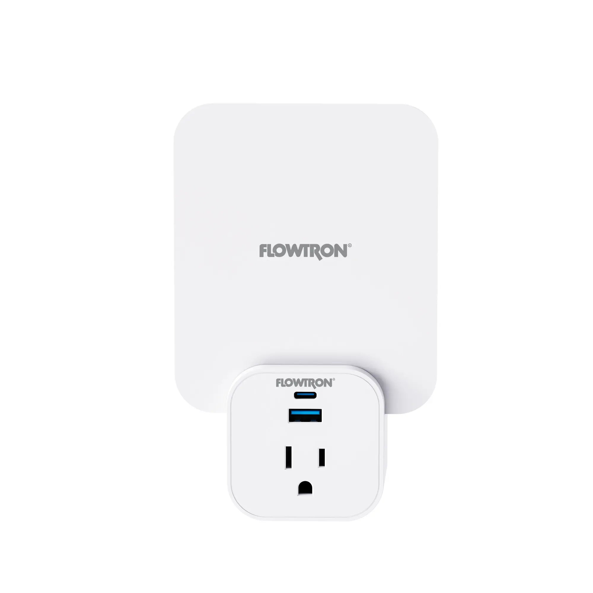 Flowtron Plug-in Fly Trap with Power Socket, USB Ports, Adhesive Boards for Easy Cleaning