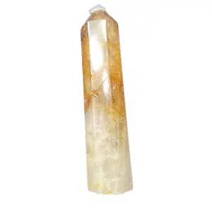 Large Golden Healer Tower - Natural Healing Crystal for Energy Balance and Positive Vibes
